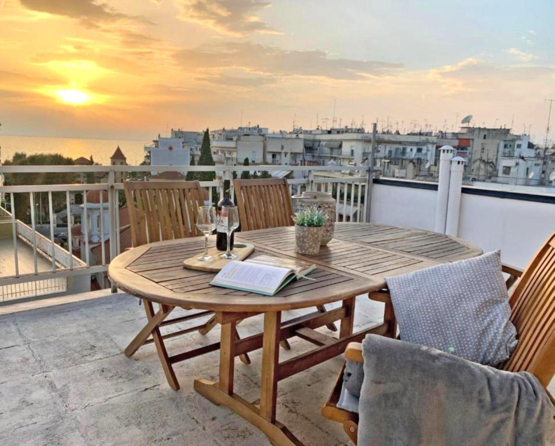 Sea View Sunset Penthouse Lägenhet Thessaloníki Exteriör bild